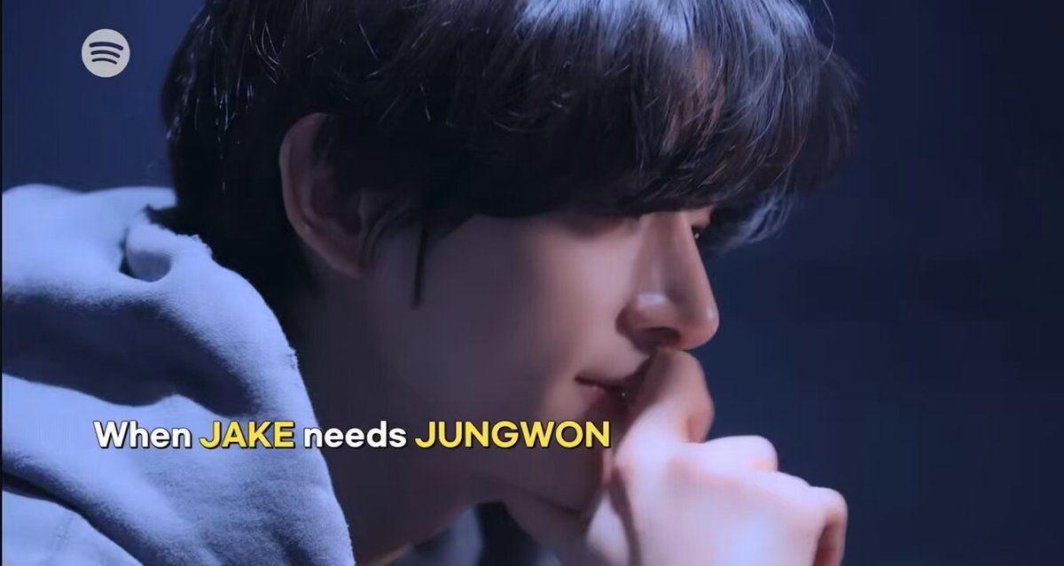 “When does ENHYPEN need each other the most?” 🦮 → 🐈 when the group greeting is said 🦌 → 🦮 when eating late night snack 🦊 → 🦌 heeseung pulls us all together 🐈‍⬛ → 🦊 sunoo gives him comfort 🐥 → 🐈‍⬛ when struggling with the language 🐧 → 🐥 when we go to japan 🐈 → 🐧 when a realistic judgment call need to be made