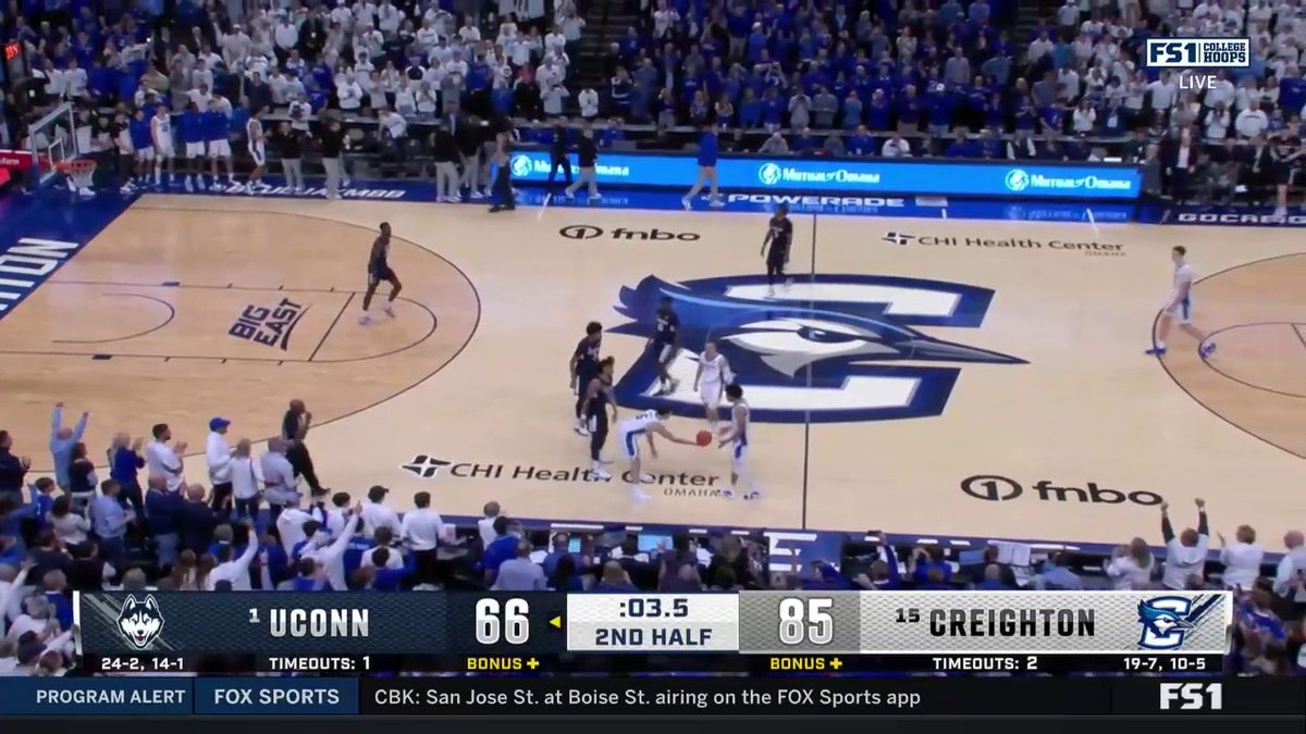 Creighton just achieved its FIRST win over a #1 ranked team in program history @MarkTitusShow