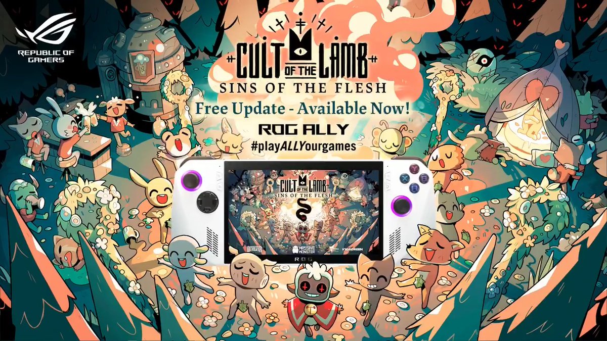 🎉ROG x Cult of the Lamb🎉 To celebrate the new update "Sins of the Flesh", we're giving away 3 game codes and 3 canvas bags. ❤️Like this post 🔁Repost 💬Comment #ROGxCultOfTheLamb and you may have a chance to win! 6 winners. Ends February 28
