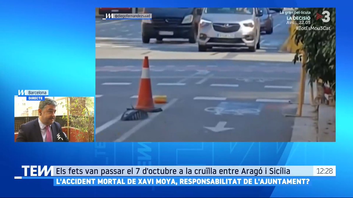 L'Ajuntament de Barcelona, investigat per la mort de Xavi Moya en un accident de moto. "Estem parlant d'una deixadesa de funcions públiques gravíssima, entrem de ple en el camp de la responsabilitat penal", Daniel Vosseler, advocat #TotEsMou3Cat