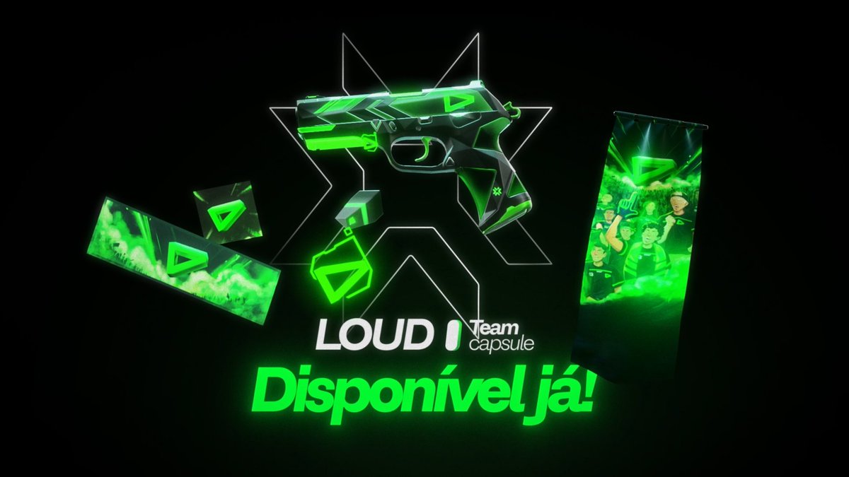 AS SKINS DA LOUD CHEGARAM NO VALORANT Uma homenagem à legião de fãs que nos movem diariamente e nos impulsionam todos os dias a levar o Brasil ao topo junto conosco. Disponível a partir de agora! 🇧🇷