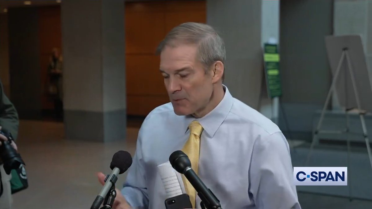 Rep. Rep. Jim Jordan on the indictment of ex-FBI informant Alexander Smirnov: "It is what it is. It doesn't change the fundamental facts."