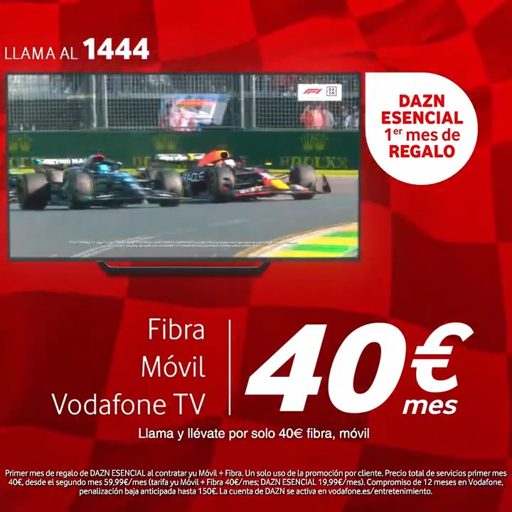 Que ganen los nuestros, te emociona. ¡Que no te cueste nada, mucho más! Llévate por solo 40€ fibra, móvil y televisión, ¡y el primer mes de DAZN ESENCIAL de regalo! 🎁👇