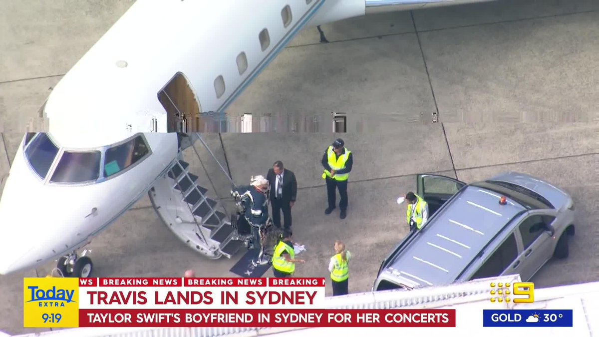 Travis Kelce has touched down in SYDNEY! #9Today