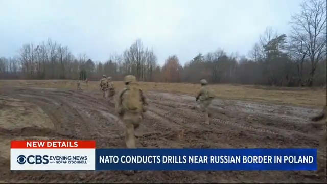 U.S. troops near the Ukrainian border in Poland are conducting drills amid concerns about Russia's invasion potentially reaching NATO territory. With funding stalled in Congress, the exercises for both American and Ukrainian forces are at risk of coming to a halt.