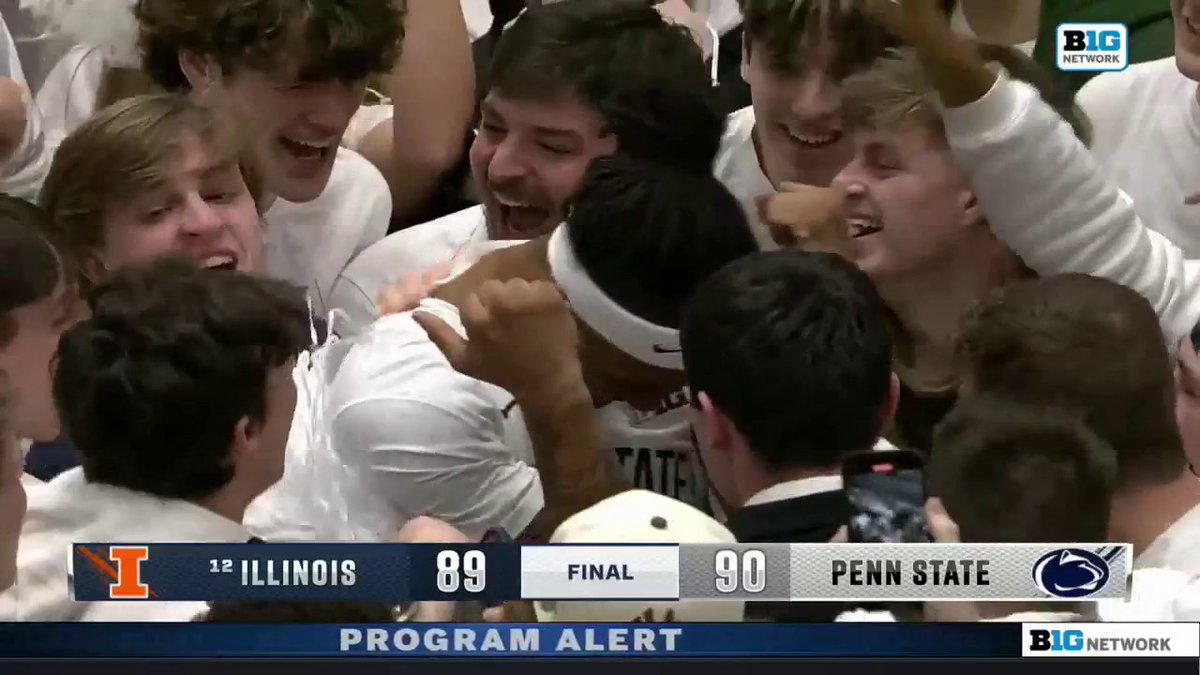 THE COURT STORMS KEEP COMING ⛈️ Penn State Men’s Basketball (via FOX College Hoops)