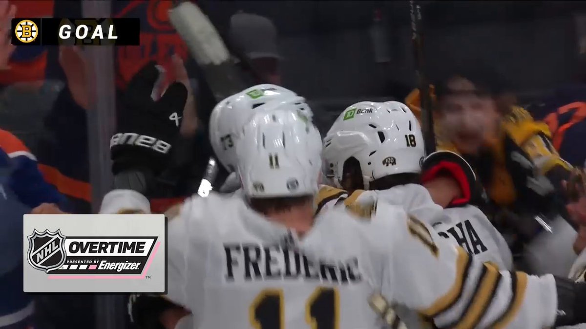 🐻 BRUINS WIN 🐻 Charlie McAvoy (Charlie McAvoy) scores the Energizer overtime winner to give the Boston Bruins the victory!