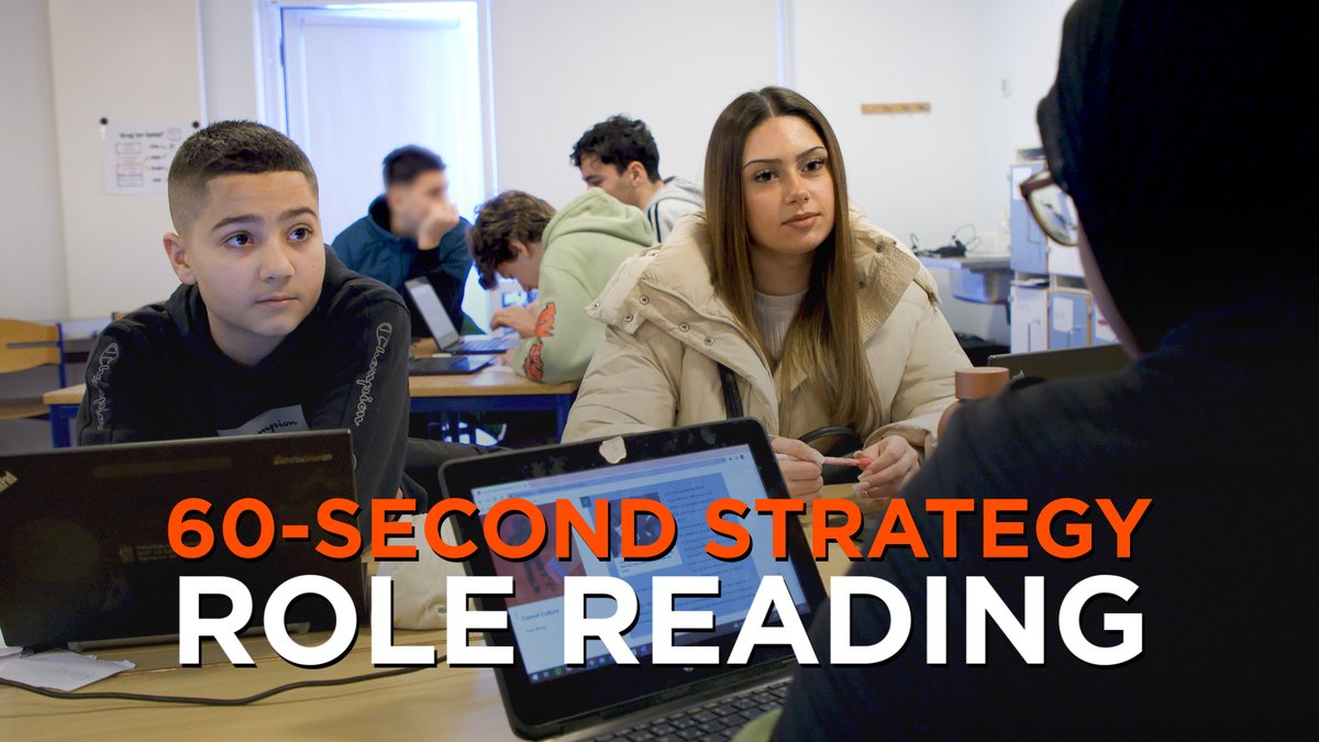 How do you help learners tackle a challenging text? In Denmark, a popular approach is role reading, where 3 students work together to help the whole group’s comprehension. 📚