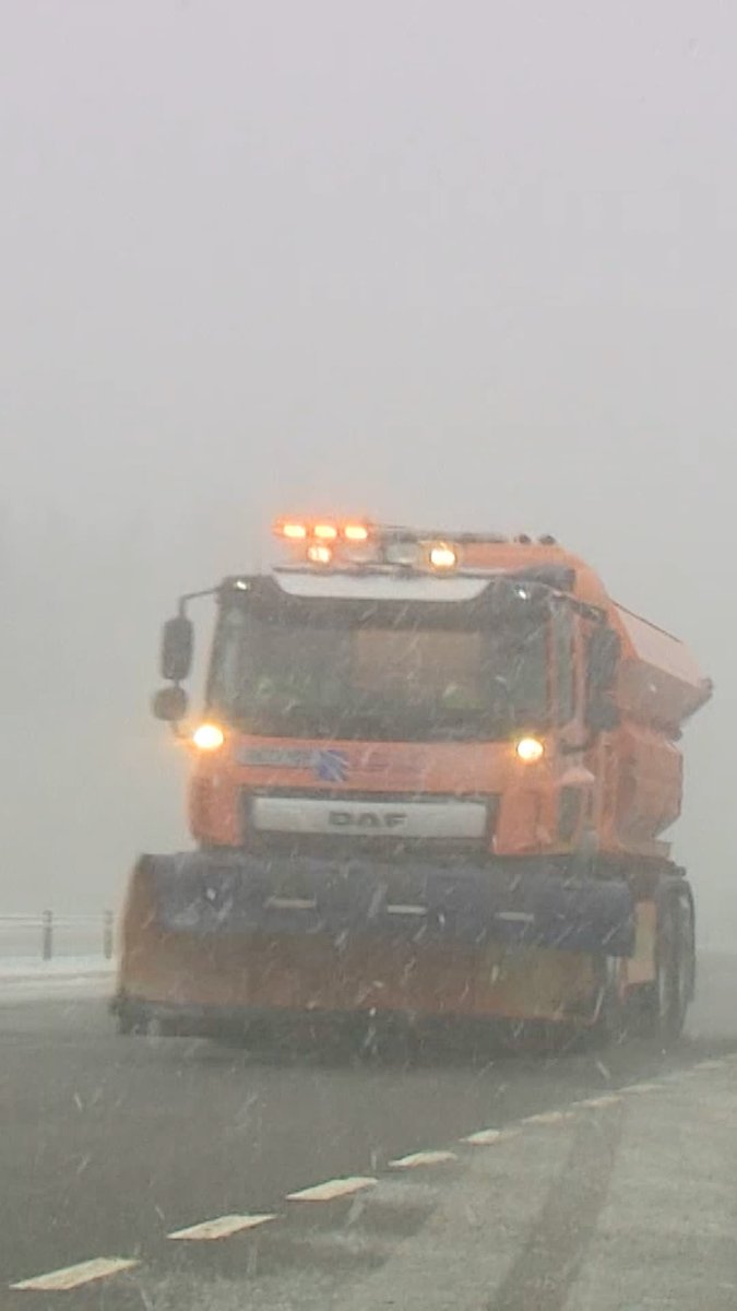 Snow has hit parts of Scotland as a cold snap sweeps through the country bringing heavy rain and strong winds with it.