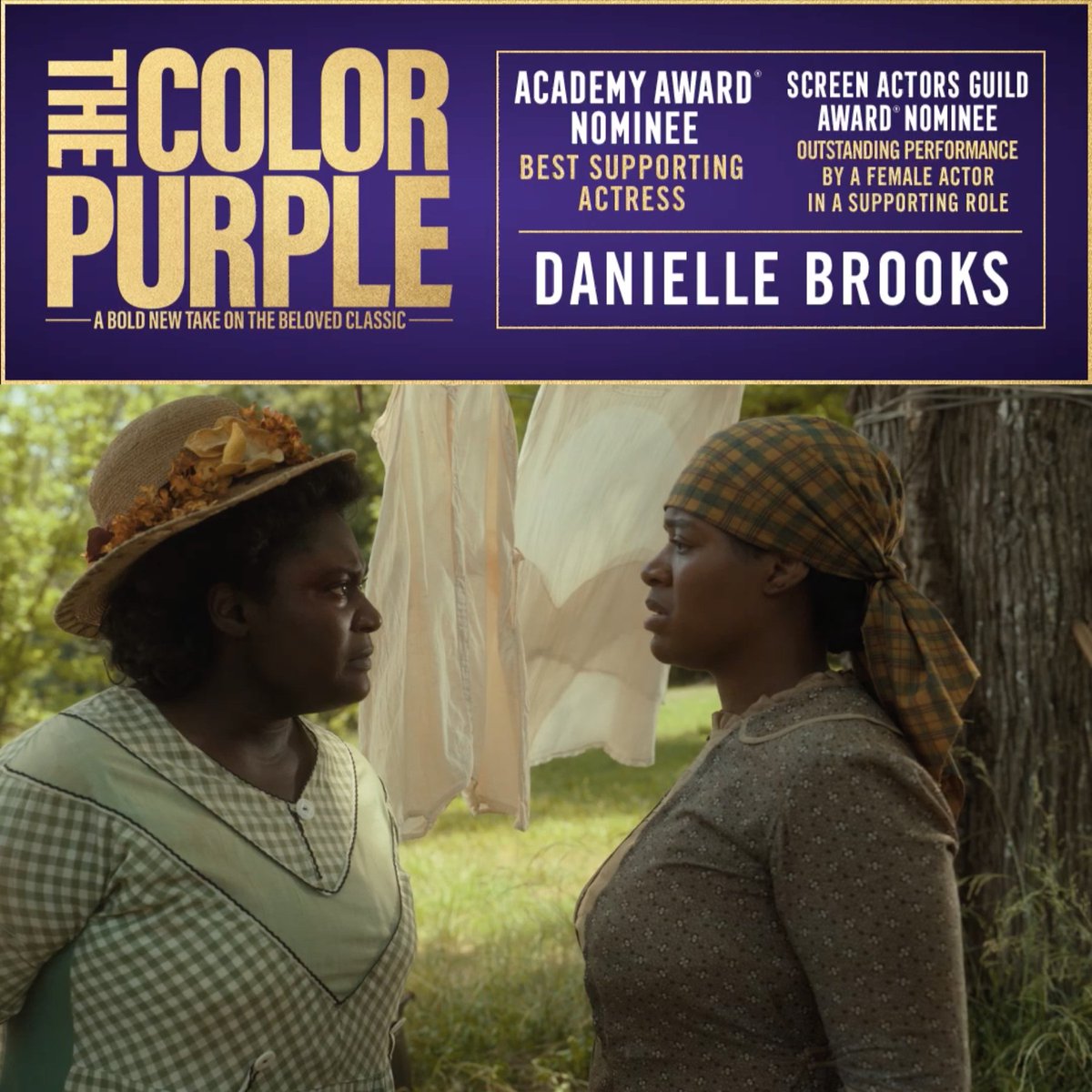 Her fight. Her voice. Honoring our Academy Award® and #SAGAward nominee for Best Supporting Actress, Danielle Brooks. #TheColorPurple