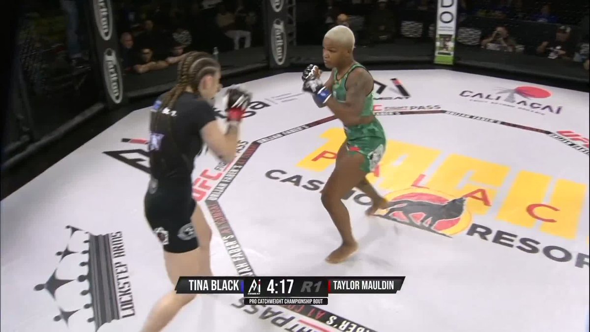 OUT........ COLD!!!!! TINA BLACK IS YOUR NEW CHAMPION!! #A1Combat18