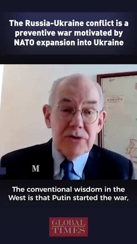 There is no evidence that Putin wanted to create a greater Russia. The Russia-Ukraine conflict is a preventive war motivated by NATO expansion into Ukraine: #OneMinuteInsights with American scholar of international relations John Mearsheimer John Mearsheimer