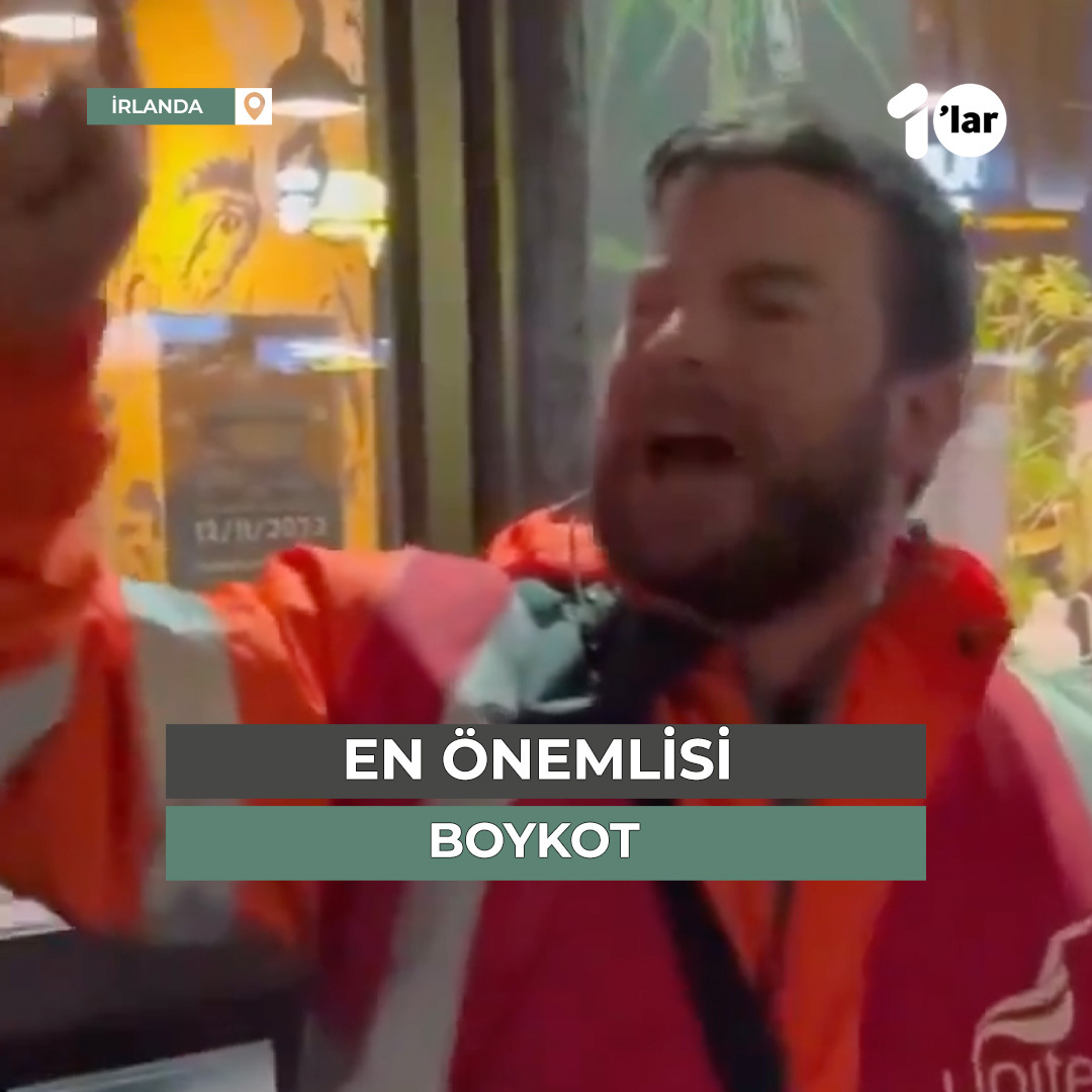 "Elimizden ne geliyorsa onu yapacağız. İsrail’e finans sağlayan tüm markaları boykot edeceğiz. En önemlisi, boykot, boykot, boykot!” İrlandalı aktivist'ten çağrı !