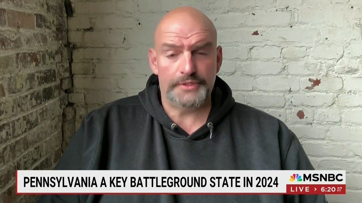 Fetterman released the confetti on Zoom on MSNBC