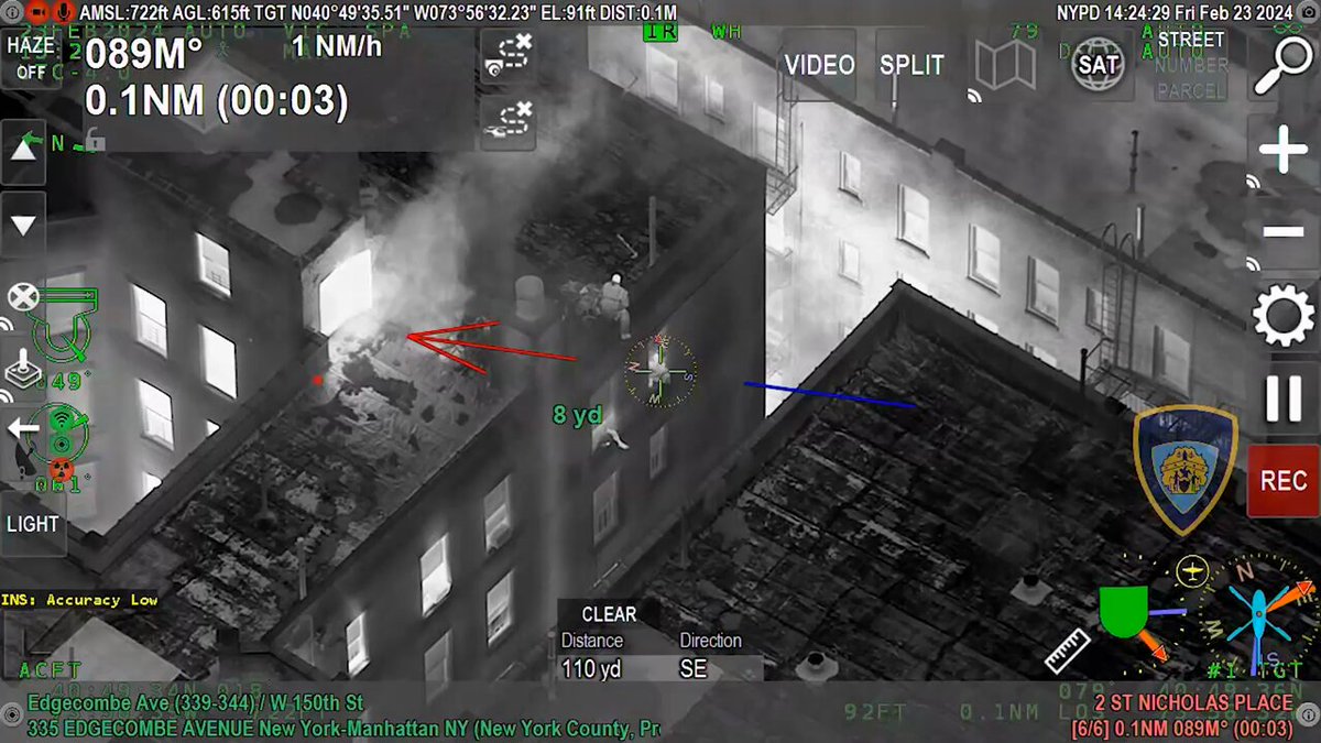 When lives are on the line, FDNY and the NYPD Special Ops Aviation Unit work to coordinate rescue efforts. At this afternoon's fire in Harlem, pilots from the aviation unit helped direct firefighters to victims dangling from windows as firefighters made daring rope rescues.