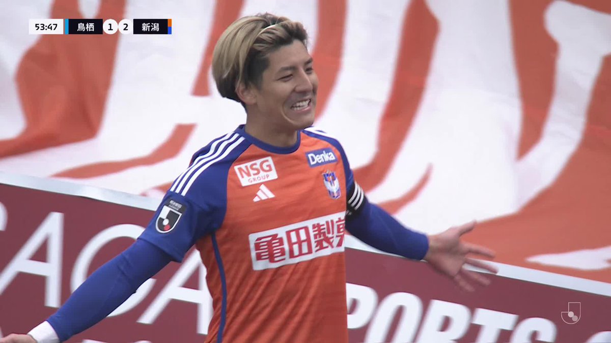 🎦 ゴール動画 🏆 明治安田Ｊ１リーグ 第1節 🆚 鳥栖vs新潟 🔢 1-2 ⌚️ 54分 ⚽️ 新井 直人（新潟) #Ｊリーグ