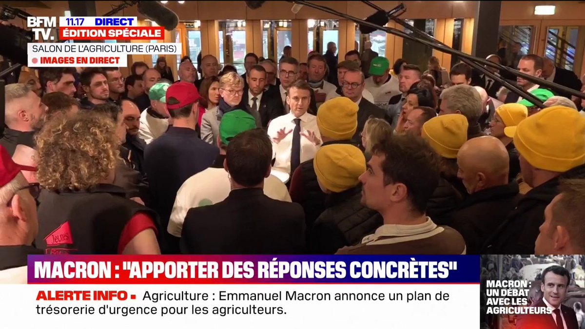 🇫🇷🇺🇦FLASH - "Vous avez balancé une somme colossale à l'Ukraine, mais vous nous avez donné des miettes", reproche un agriculteur à Emmanuel Macron.