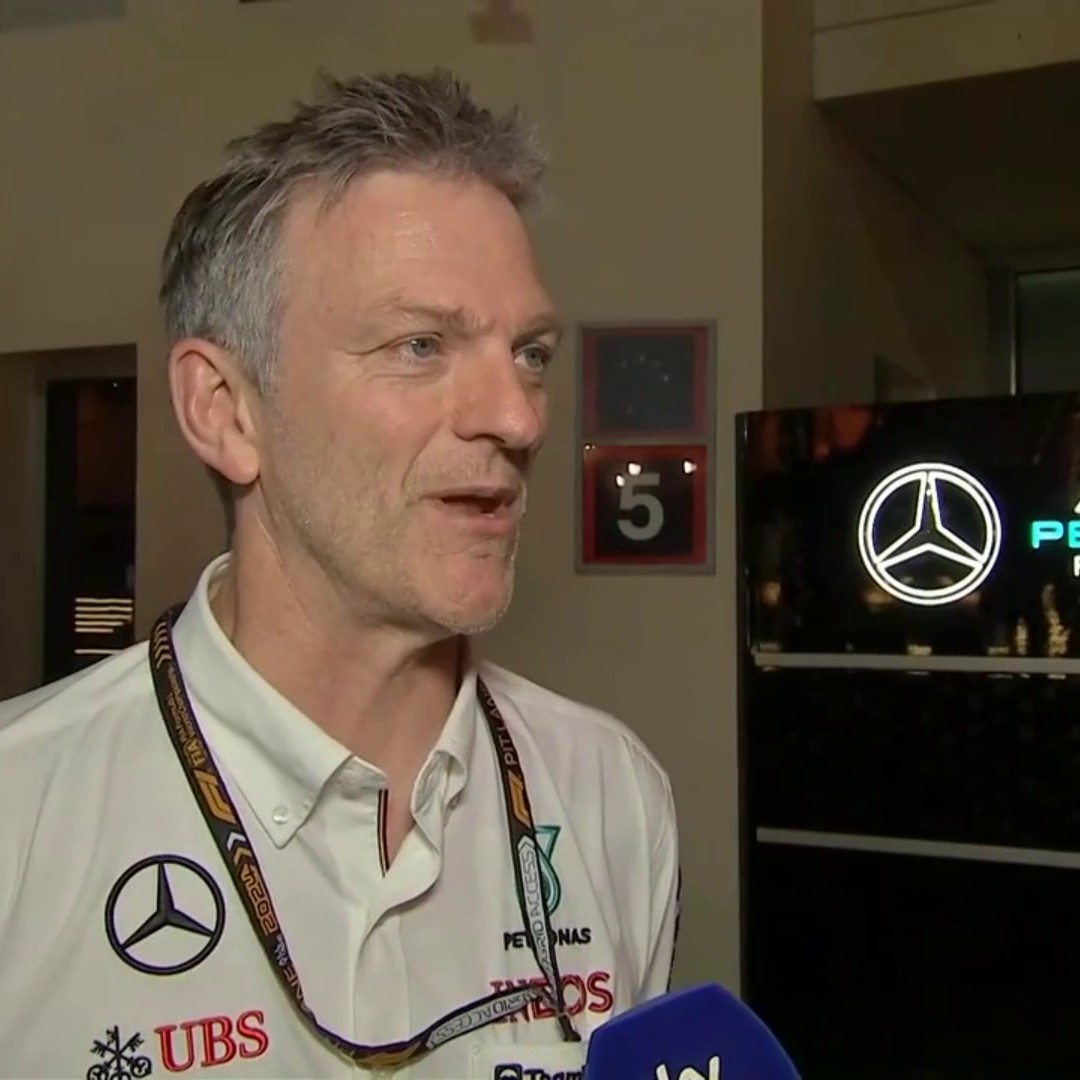 "We're looking alright!" 👍 Mercedes' technical director James Allison says he's pleased with the performance of the car so far after three days of testing in Bahrain 🏎️