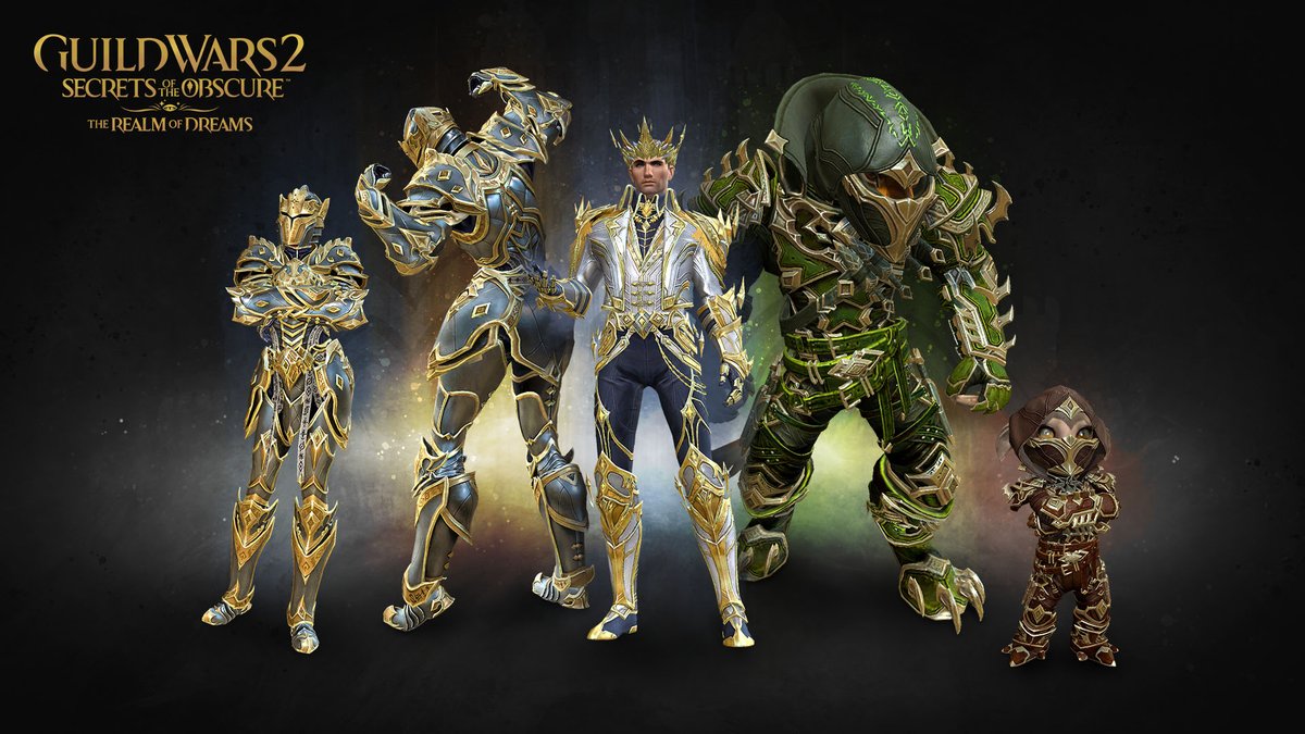 Ready to become even more … legendary? Guild Wars 2: Secrets of the Obscure - The Realm of Dreams launches next week, and with it, Tier 1 Obsidian Armor – which can be crafted with materials from open-world gameplay.