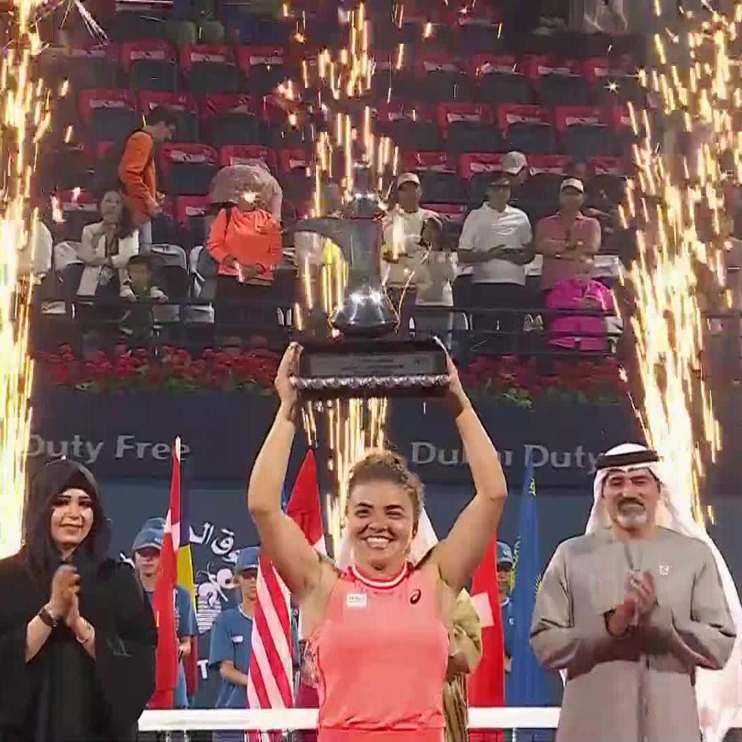 Jasmine's crowning moment in Dubai 💜 #DDFTennis