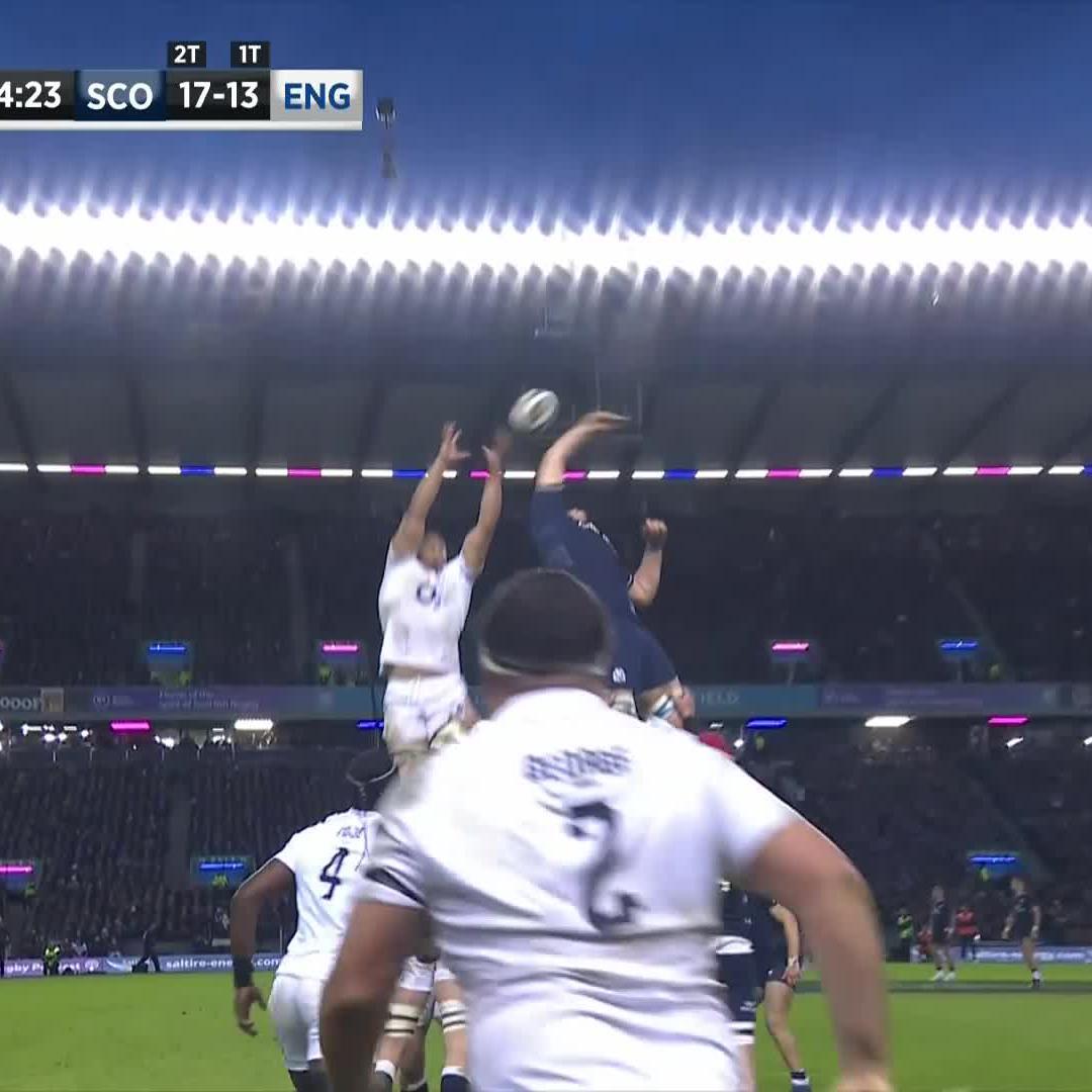 The block, the break, the kick, the try. It's chaotic and I love it from Scotland. #SCOvENG
