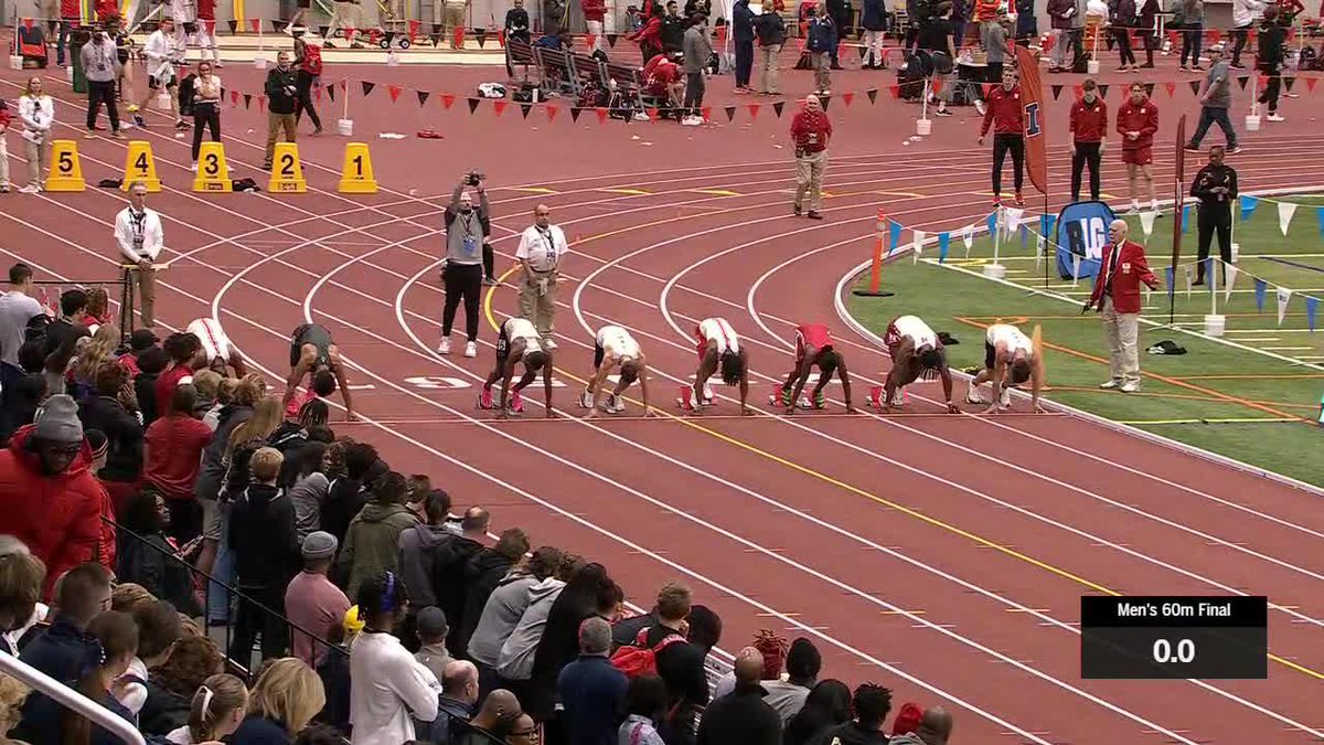 🥇Big Ten 60m Champ! Cheickna Traore lowers his PB and Penn State school record to 6.54 in the final.