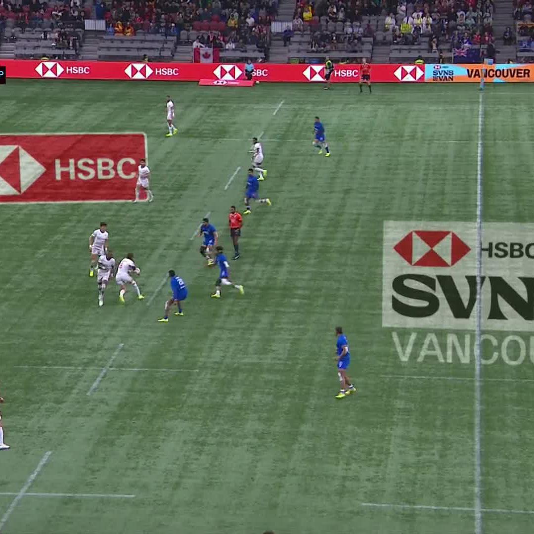 The offload, the pace, the try 👌 That's USA Rugby 🇺🇸 #HSBCSVNS | #HSBCSVNSVAN