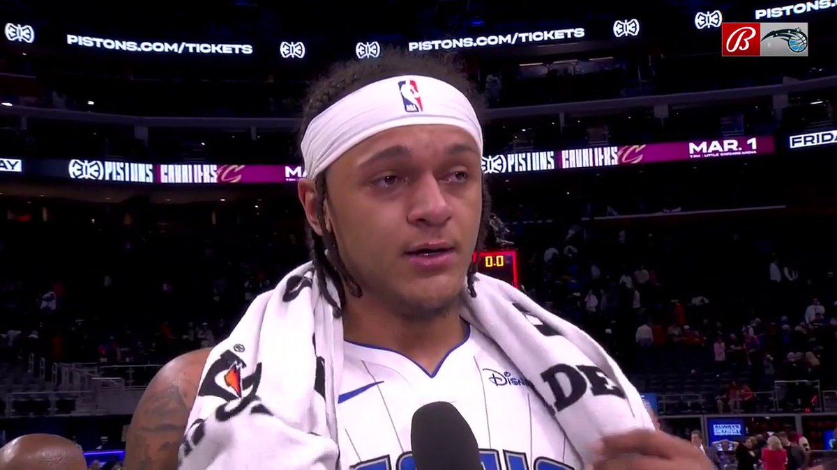 โI played terribleโฆ I just give credit to my teammates. They lifted me up the whole game. I donโt know why Iโm crying right now.โ Paolo Banchero reflects on his game-winner against the Pistons ๐