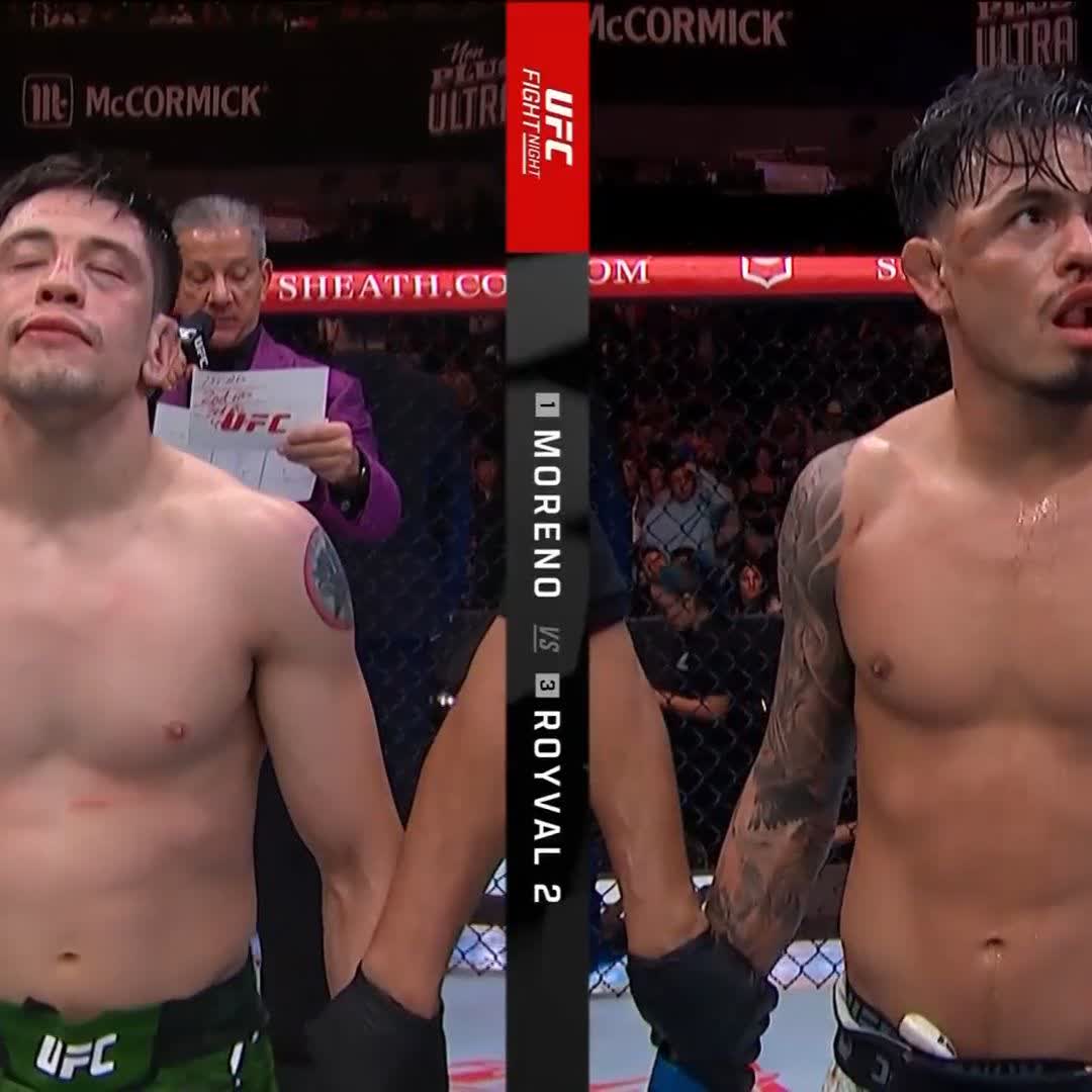 Got the win on short notice 😤 @BrandonRoyval wins the #UFCMexico main event by split decision!