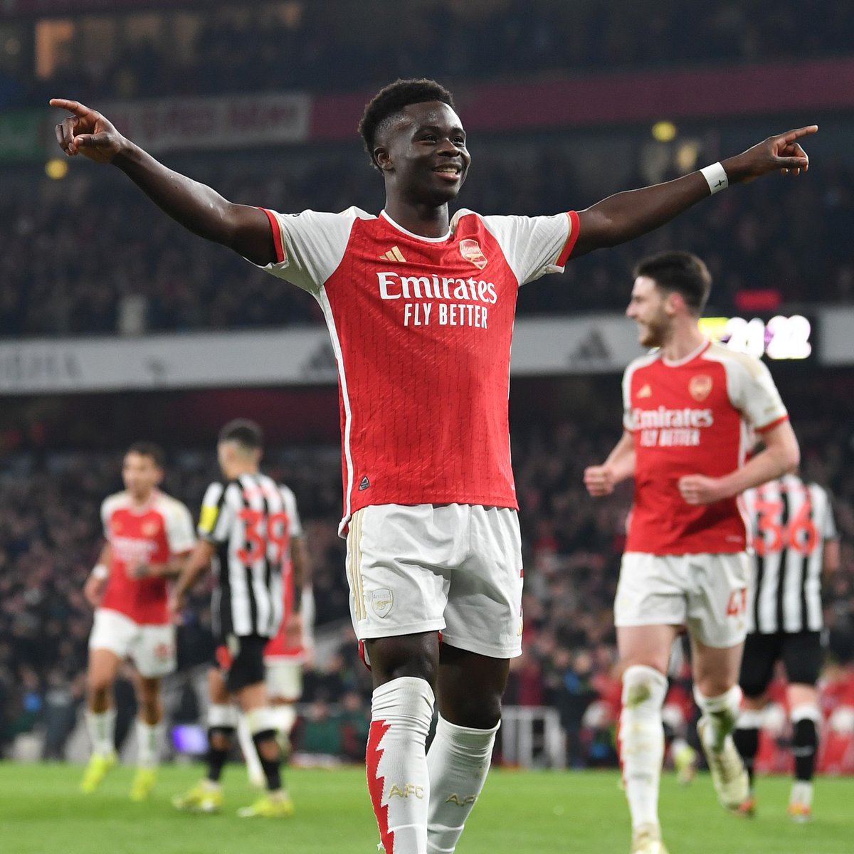 Bukayo Saka ✨ The first Arsenal player in nine years to score in five successive Premier League games 🔥