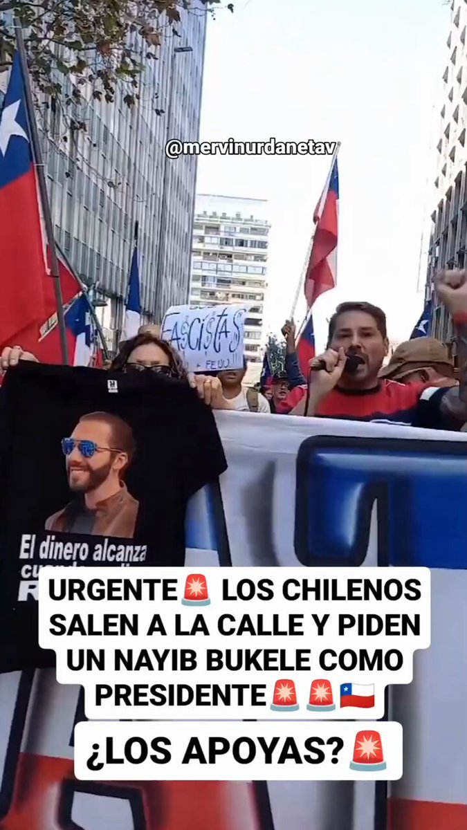 🚨| URGENTE: Los chilenos piden un Nayib Bukele como su Presidente. 🇨🇱 ¿Ustedes también quieren a uno?