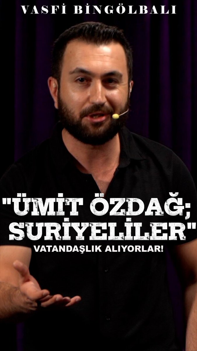 Ümit Özdağ; Suriyeliler için... 🎤 Vasfi Bingölbalı Ümit Özdağ