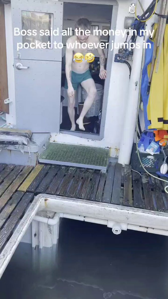 Look what he jumped into 🤣