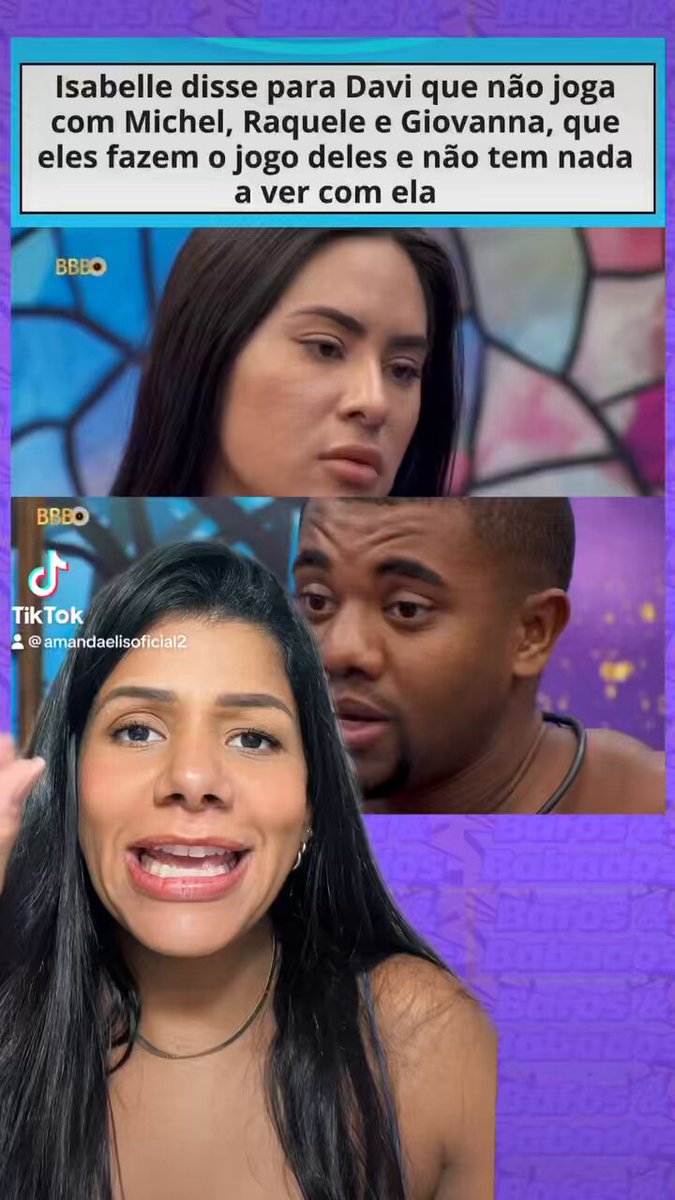 Isabelle voltou mansinha do almoço do anjo e foi correndo conversar com o Davi e pasmem, SOBRE JOGO! Tudo isso depois de perceber que não é prioridade para o Puxadinho! #BBB24