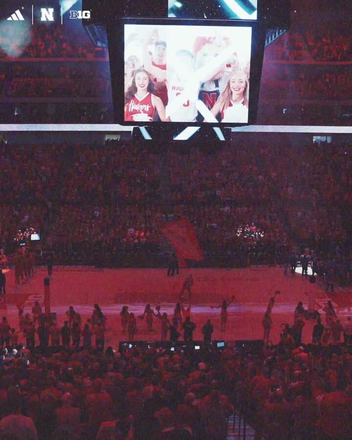 See you at halftime Nebraska Men's Basketball 👀🏀 #GBR x #WhatsNExt!