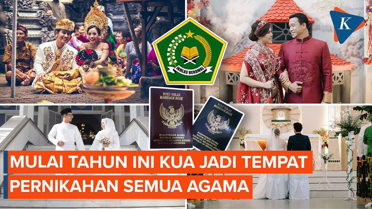 Mulai Tahun Ini, KUA Akan Jadi Tempat Pencatatan Pernikahan Semua Agama ~N #KUA #PencatatanPernikahan