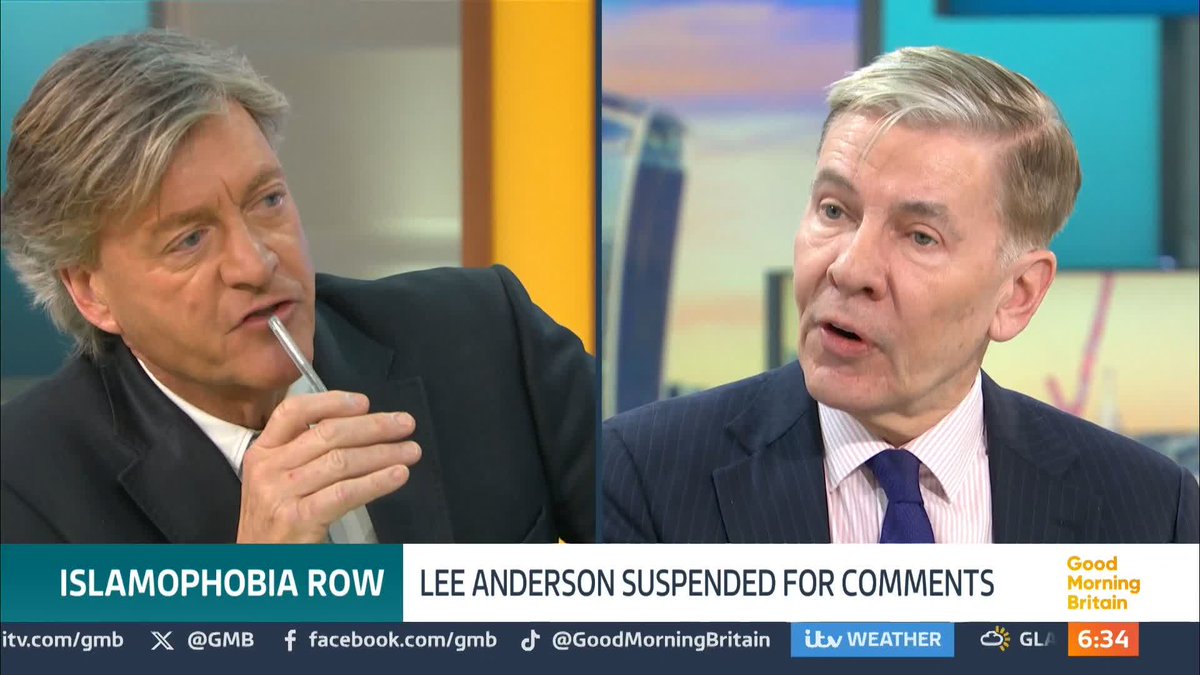 The PM has been urged to speak out over a mounting Islamophobia row that saw former deputy Chair Lee Anderson suspended from the Tory party. Anderson lost the party whip on Saturday after refusing to apologise for saying Islamists had “got control of” Sadiq Khan.