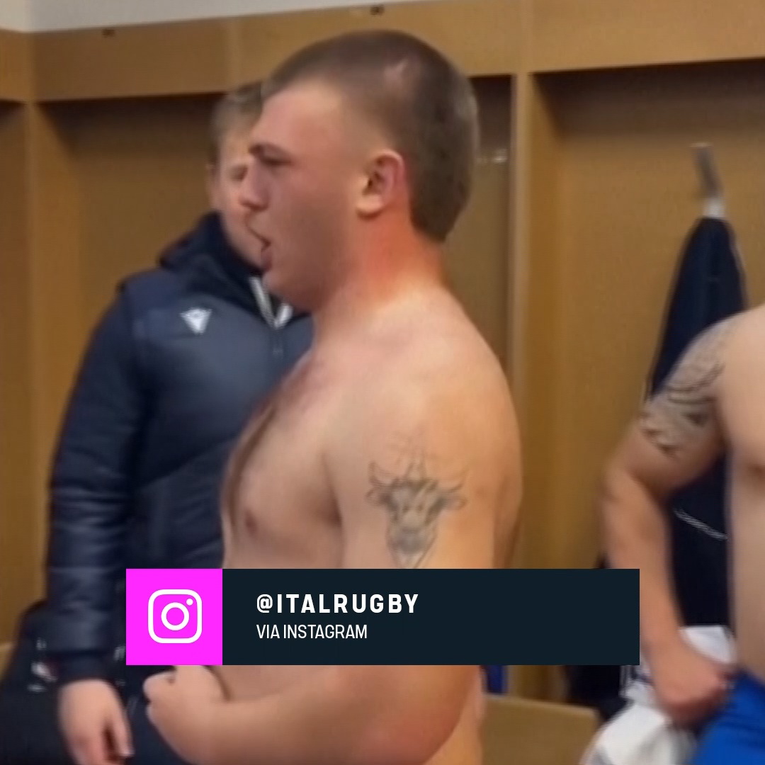 Prop or Opera star? 🎤 Italy U20's Davide Ascari treated his teammates to his rendition of Nessun Dorma to celebrate their maiden win over France in the Six Nations Under-20s Championship 🎶