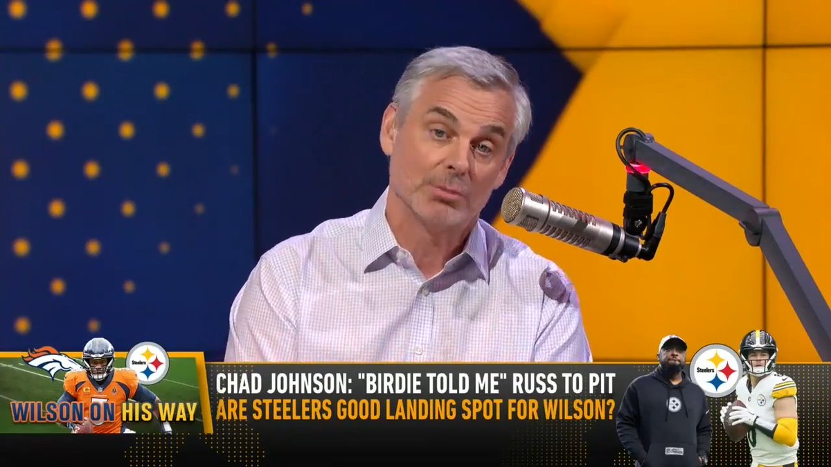 .Colin Cowherd says why a Russell Wilson/Steelers pairing works for him
