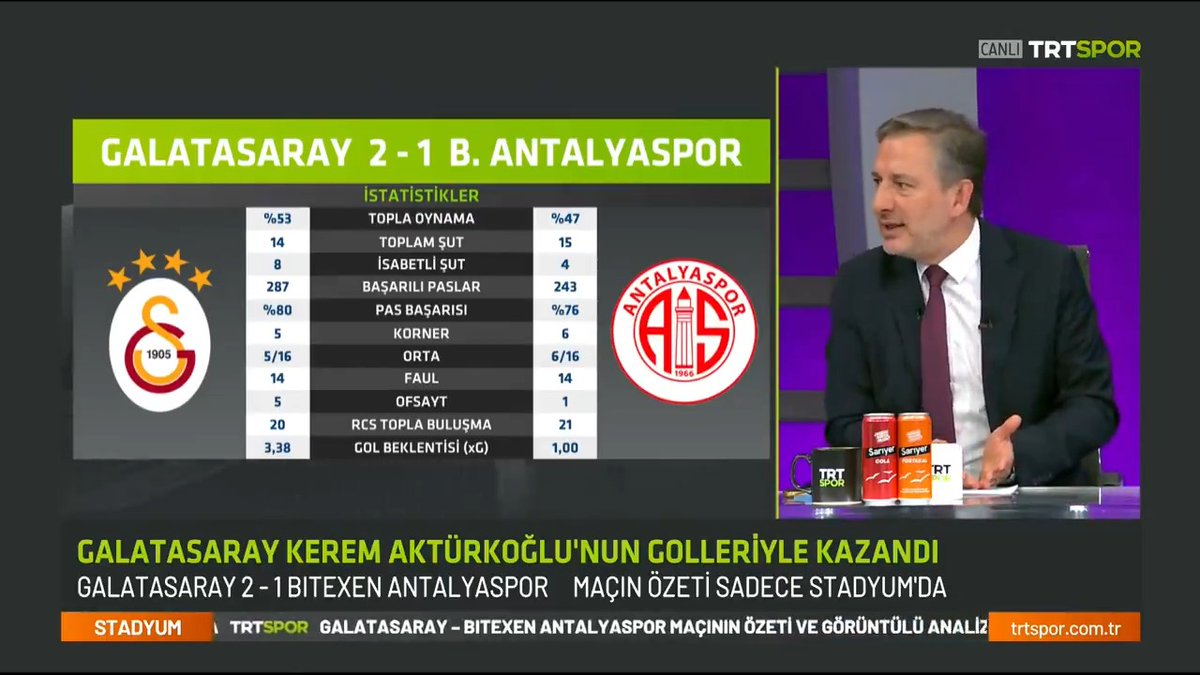 🗣 İlker Yağcıoğlu | Galatasaray ilk 45 dakikayı 9 kişi oynadı maçı da 10 kişi bitirdi.
