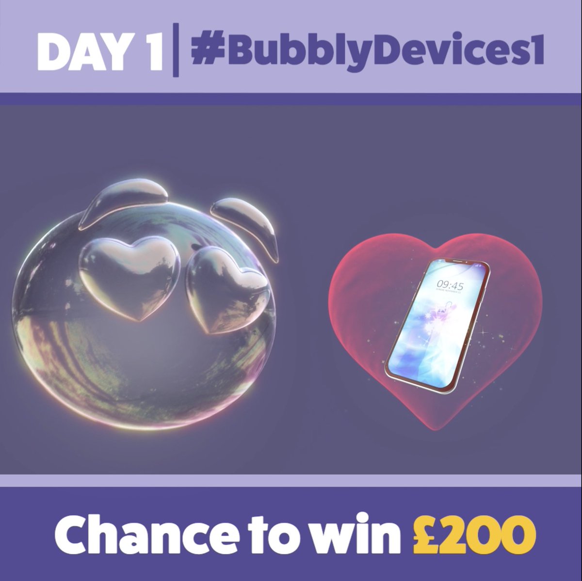 ⚪️ 📱Bubbly Devices ✨ #PrizeDraw Day 1 ⭐️ For a chance to win a lovely, bubbly £200 cheque: ✅ Reply with hashtag #BubblyDevices1 ✅ Follow us ✅ Retweet this Day 1 ends 23:59 27.02.24 UK&amp;18+ T&amp;Cs
