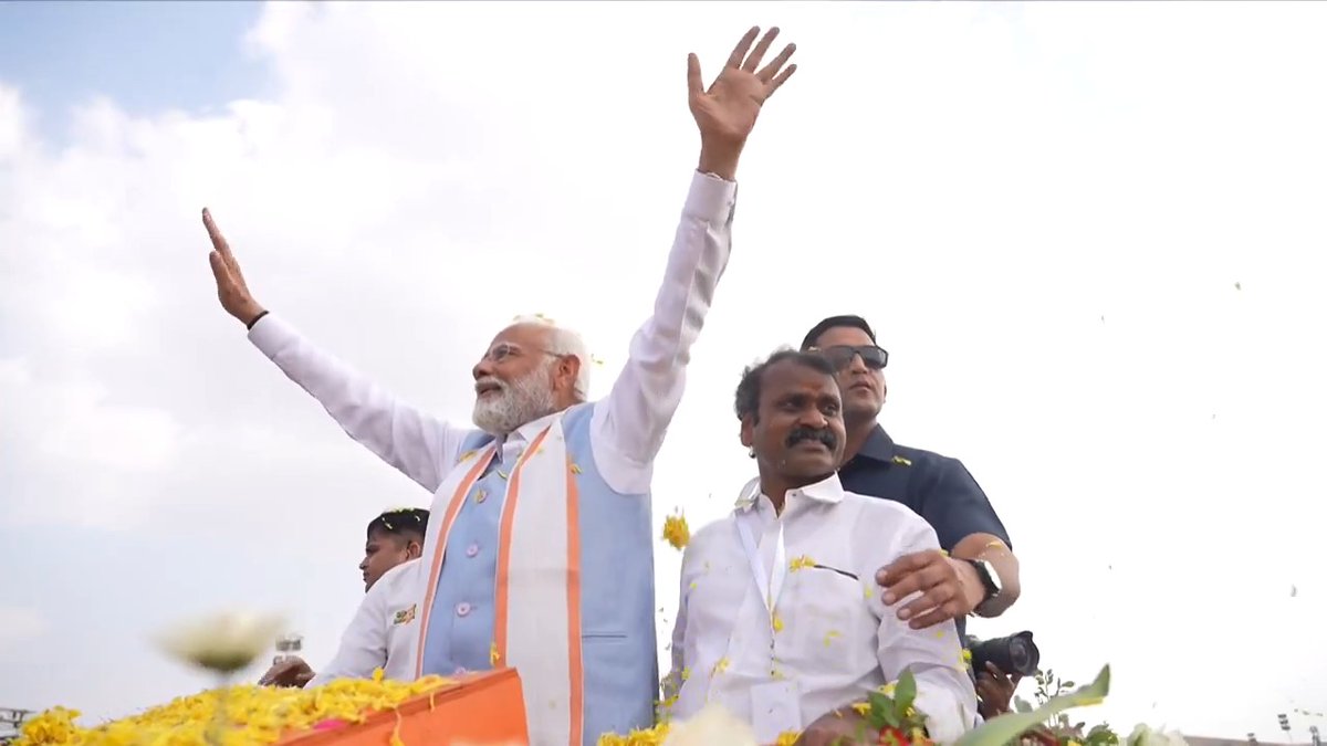 "Modi works for all, and the poor are prioritized." A massive turnout during the PM's public meeting in Tiruppur shows people of Tamil Nadu are rooting for the BJP.