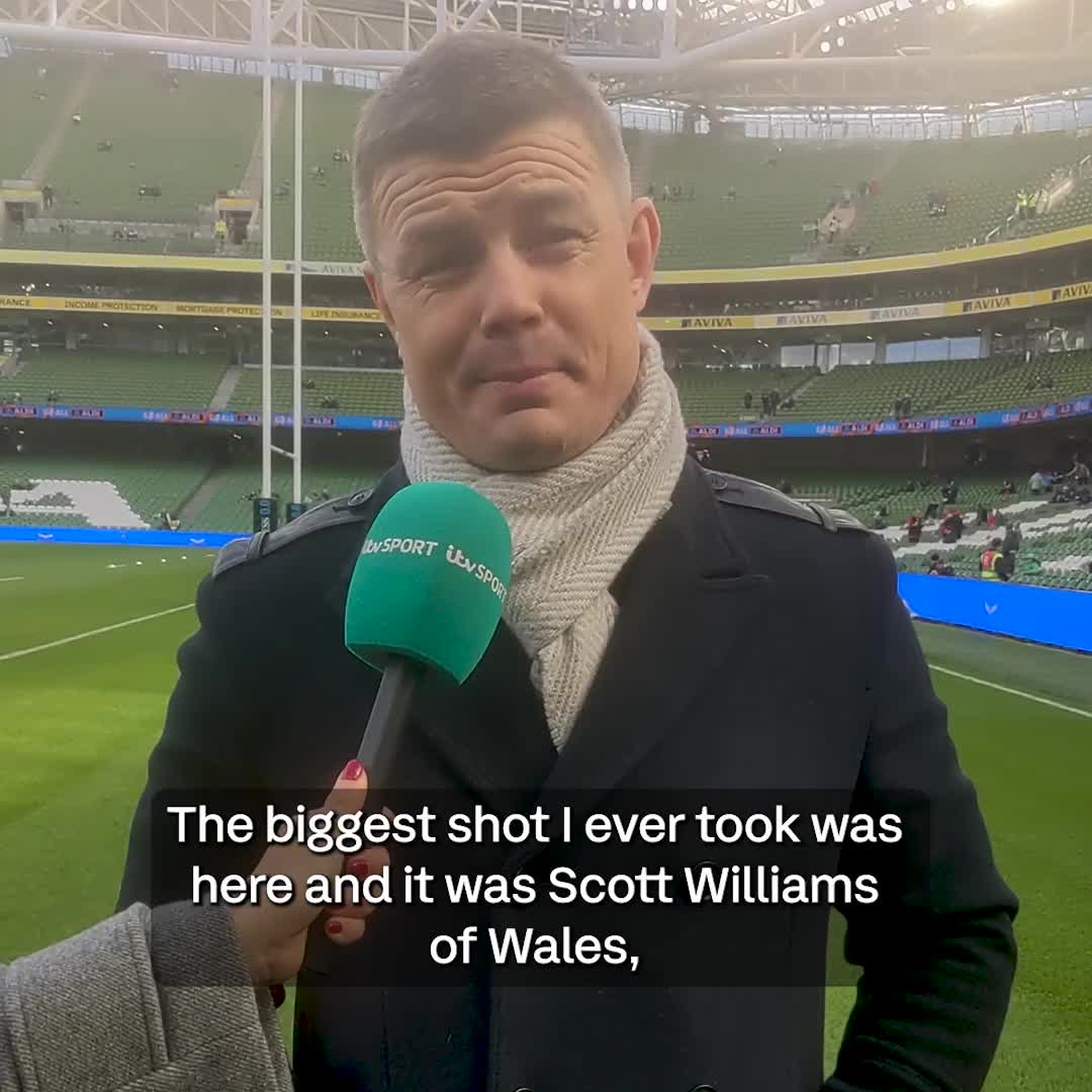 Remembering that time when Scott Williams 'melted' Brian O'Driscoll 🫠 #ITVRugby | Guinness Men's Six Nations