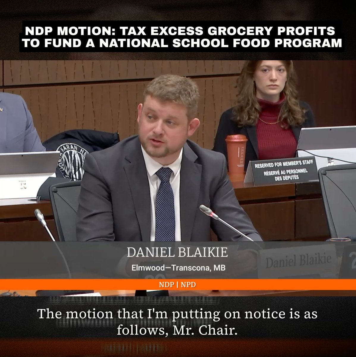 Today, New Democrats moved a motion to tax the excess profit of grocery corporations gouging you at the till. Our motion will: - Put money back in your pocket. - Establish a National School Food Program. - Take on corporate greed. Greedy grocery giants must pay what they owe.
