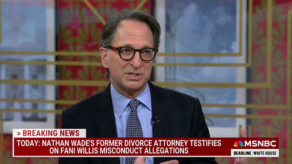 “Hot mess” Andrew Weissmann (weissmann11 on Threads/Insta)🌻 on the Fulton County hearing today. “There’s this taint that I think was needlessly inflicted by a judge who might be very well-intentioned but I think was really inexperienced in terms of having this kind of hearing.”