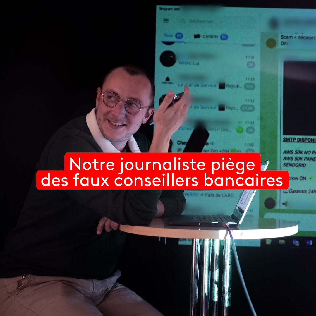 🚨 Julien Duponchel a fait fuiter ses informations de carte bleue pour piéger des faux conseillers bancaires. Un arnaqueur finit par se confier à lui. 📺 L’enquête, c’est jeudi 29 dans #EnvoyéSpécial à 21h10 sur France 2