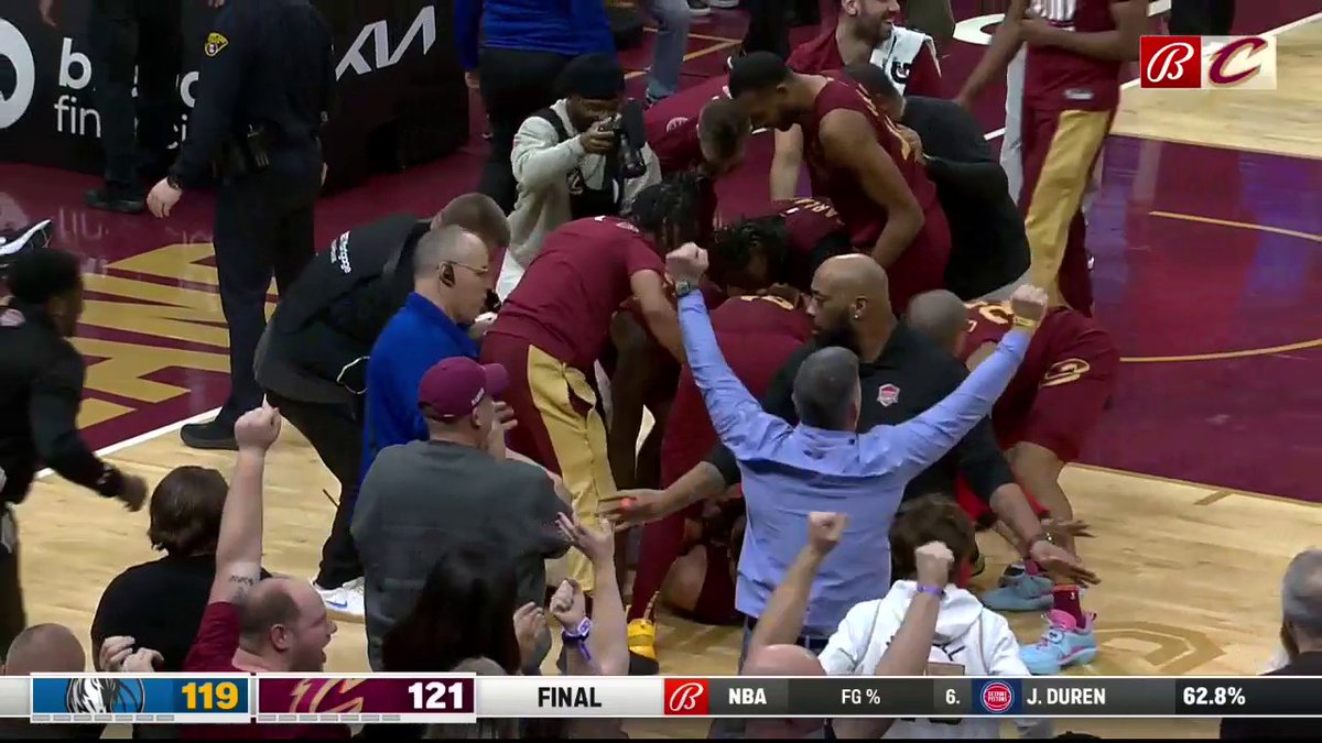 Are you KIDDING me, Max? The Cavs win it on an incredible shot from beyond half court from Max Strus! #LetEmKnow