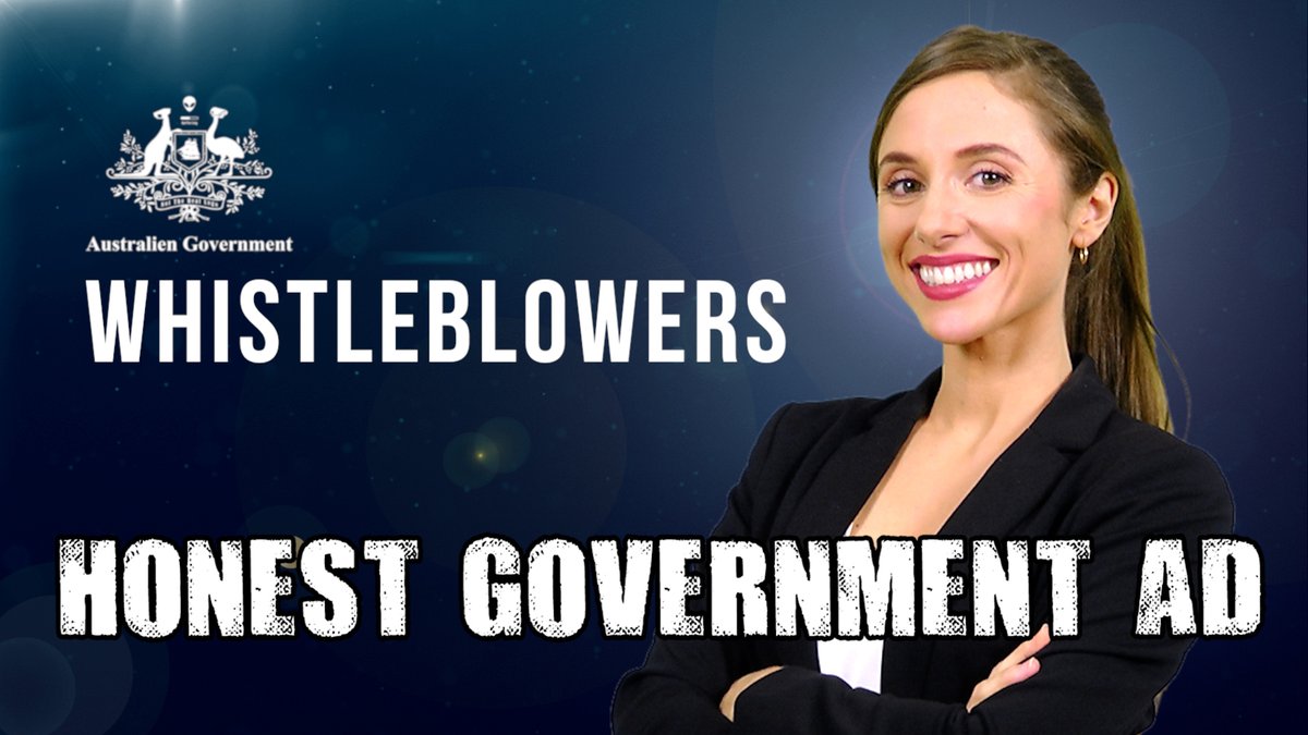 The Australien Government has made an ad about its whistleblower protection laws, and it’s surprisingly honest and informative. cc: David McBride cc: Richard D Boyle cc: Mark Dreyfus 👉
