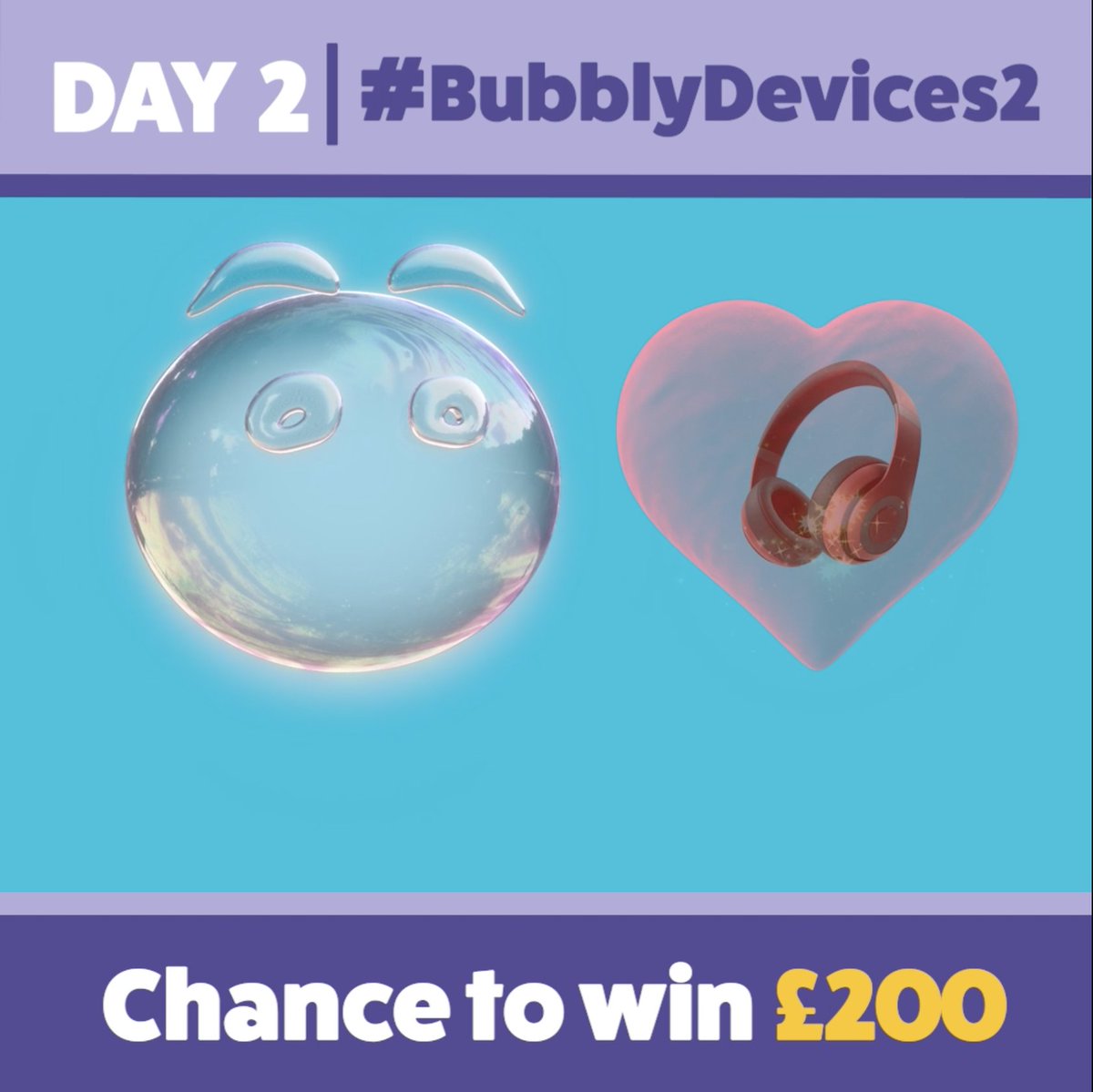 ⚪️📱Bubbly Devices ✨ #PrizeDraw Day 2 ⭐️ For a chance to win a lovely, bubbly £200 cheque: ✅ Reply with hashtag #BubblyDevices2 ✅ Follow us ✅ Retweet this Day 2 ends 23:59 28.02.24 UK&amp;18+ T&amp;Cs