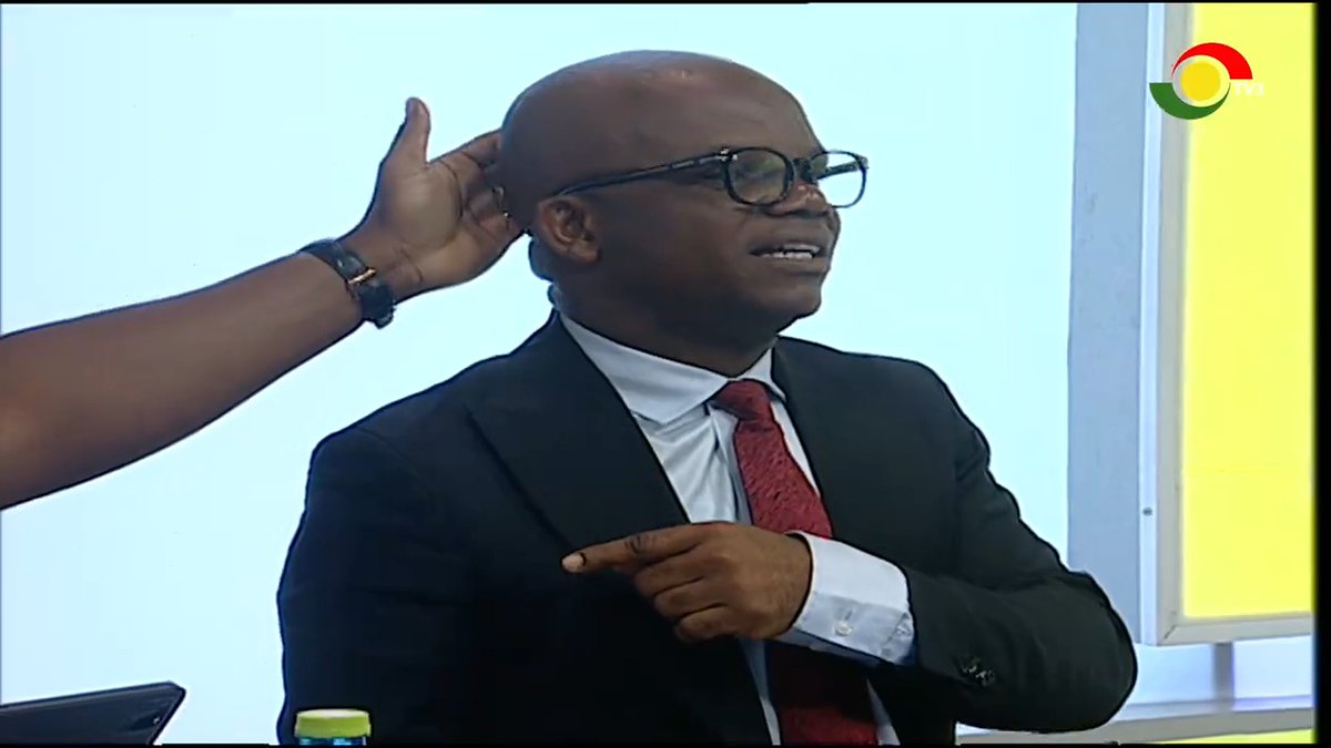 My lawyers will write to you – Dr. Stephen Amoah to Sam George, after he playfully hit his head on live TV due to a heated discussion on the 2024 SONA. #TV3NewDay